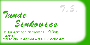 tunde sinkovics business card